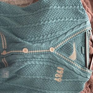 Taylor Swift Teal Cable Knit Cardigan